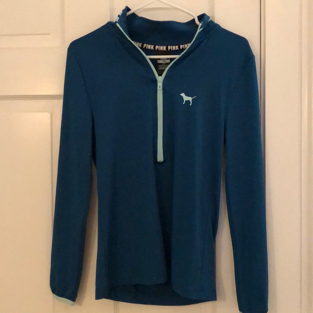 VS blue athletic quarter zip